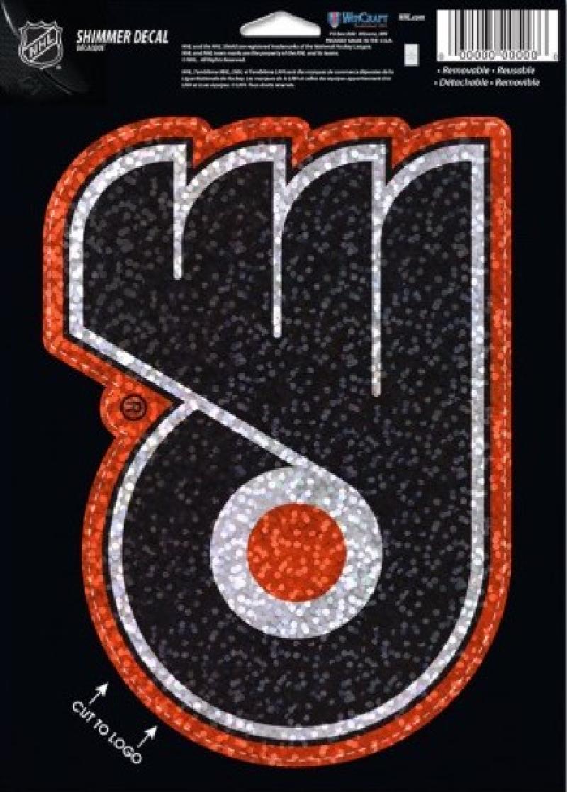Philadelphia Flyers Holographic Shimmer 5"x7" NHL Perfect Cut Sticker Decal Image 1