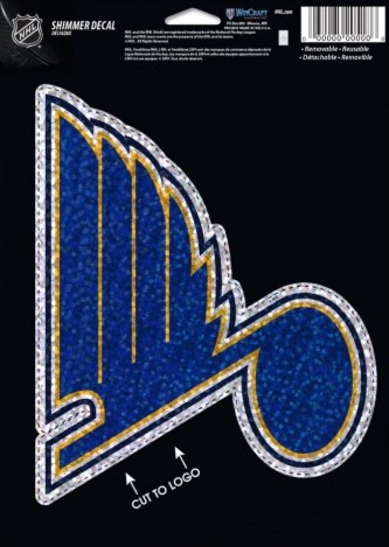St. Louis Blues Holographic Shimmer 5"x7" Perfect Cut Sticker Decal
