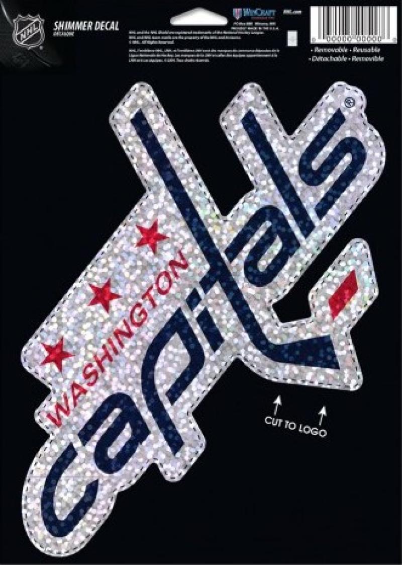 Washington Capitals Holographic Shimmer 5"x7" NHL Perfect Cut Sticker Decal Image 1