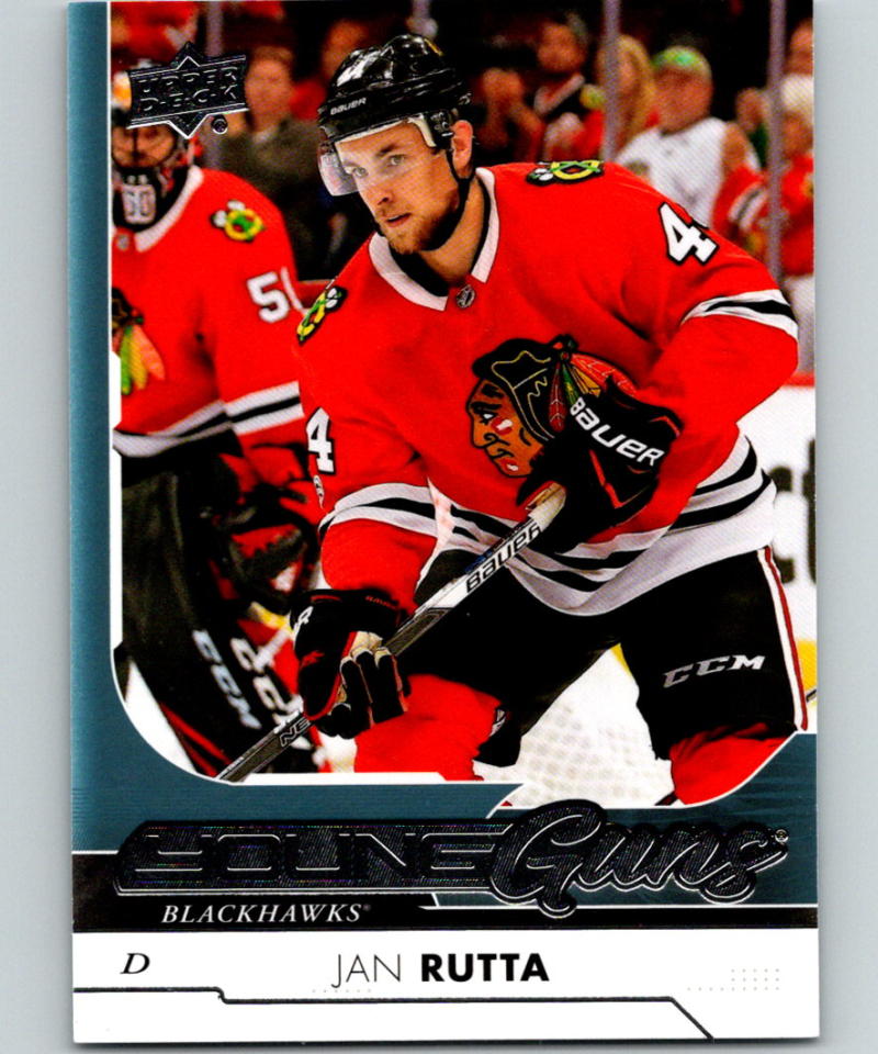 2017-18 Upper Deck #452 Jan Rutta Young Guns Blackhawks YG RC 06875 Image 1
