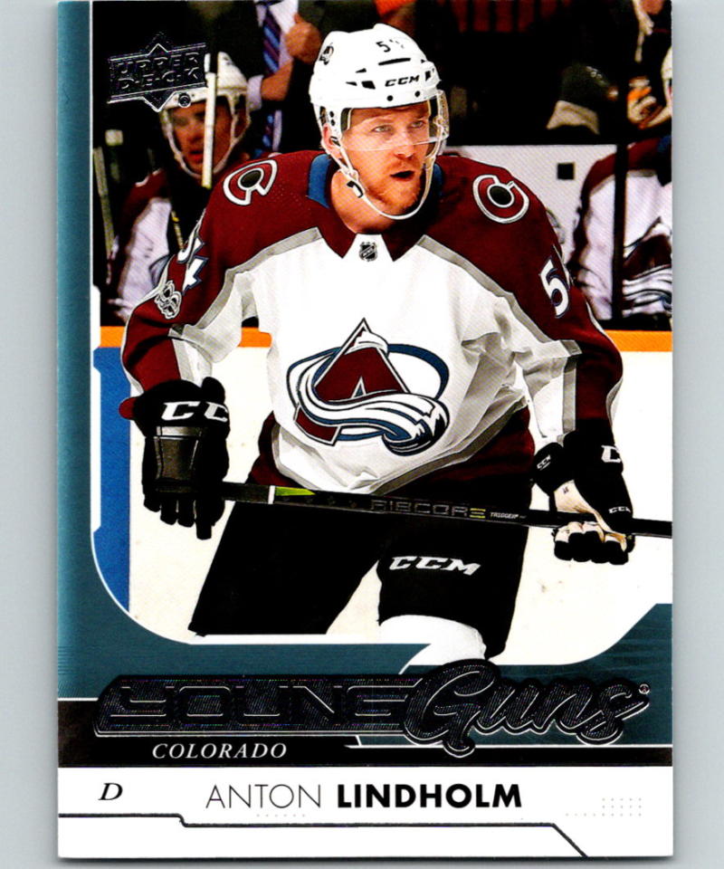 2017-18 Upper Deck #456 Anton Lindholm Young Guns Avalanche YG RC 06877 Image 1