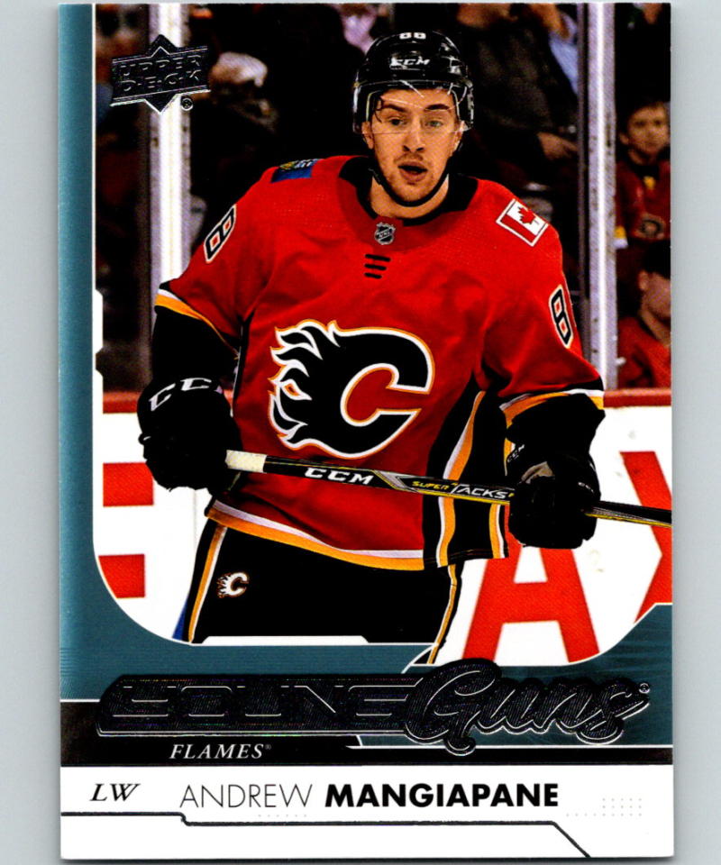 2017-18 Upper Deck #497 Andrew Mangiapane Young Guns Flames YG RC 06886