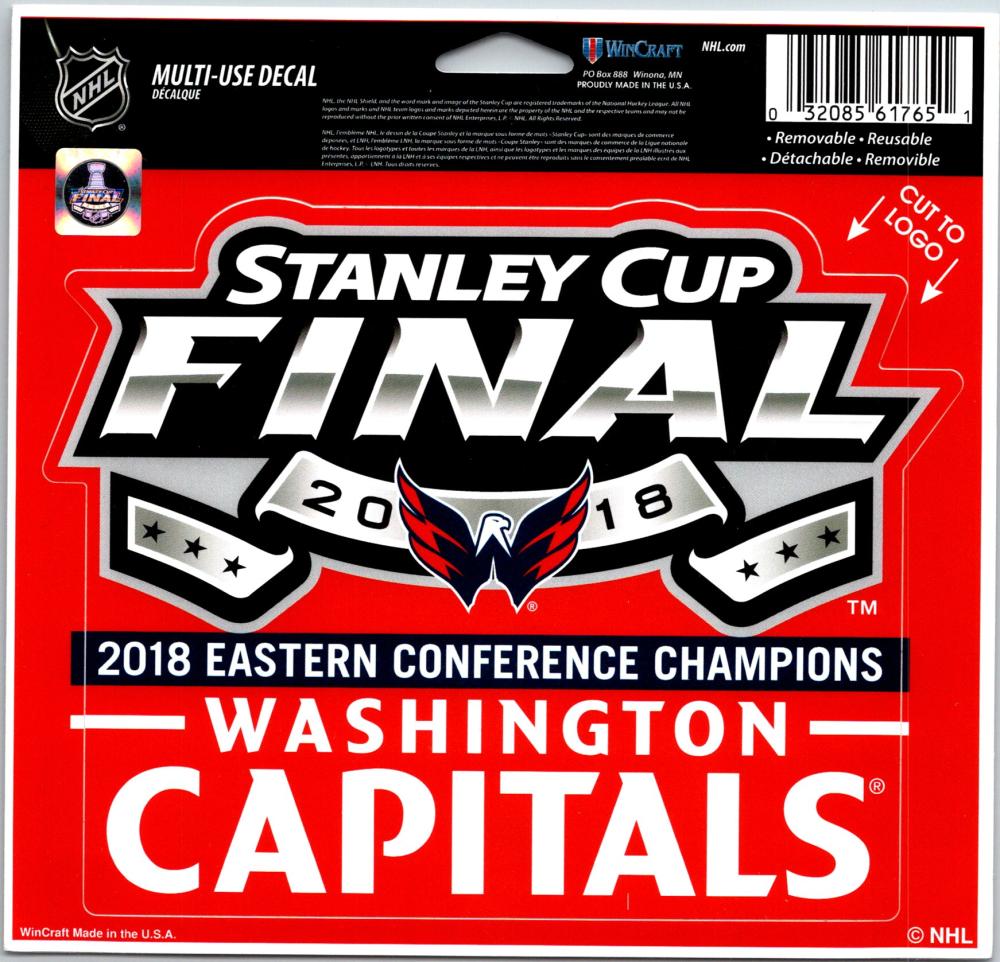 Washington Capitals 2018 Eastern Champ's Multi-Use Decal Sticker 5"x6" NHL Image 1