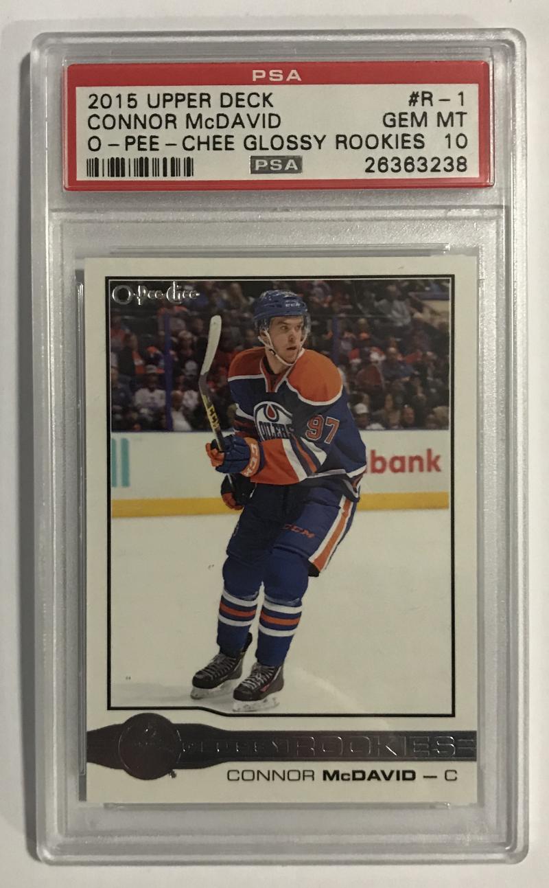 2015-16 Upper Deck O-Pee-Chee Glossy Rookies RC Connor McDavid PSA 10