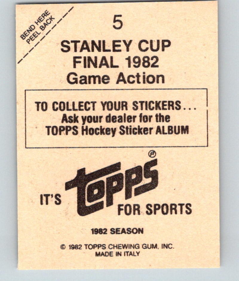 1982-83 Topps Stickers #5 1981-82 Stanley Cup Finals NHL 06888 Image 2