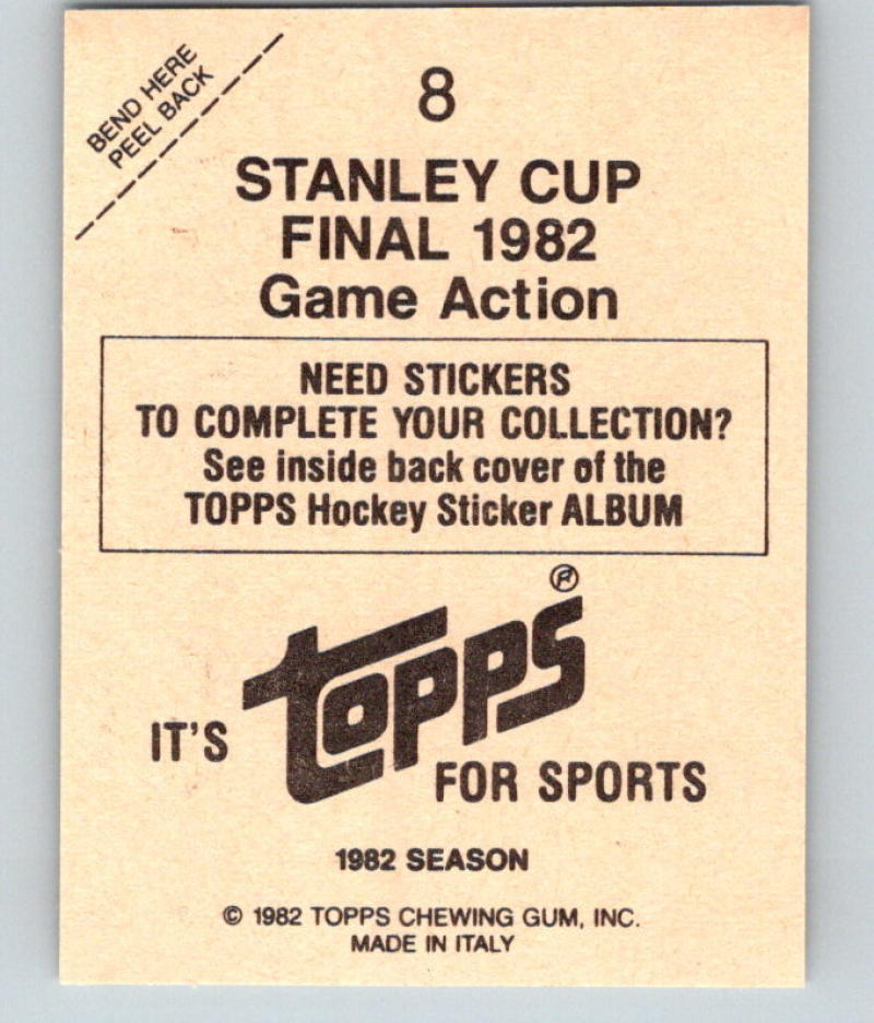1982-83 Topps Stickers #8 Victory/Victoire islanders Stanley Cup NHL 06890