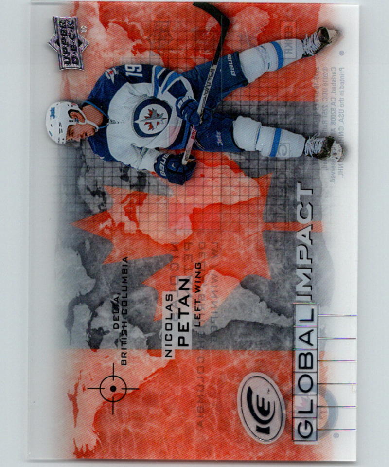 2015-16 Upper Deck Ice Global Impact #GI-NP Nicolas Petan MINT Winnipeg Jets 05266