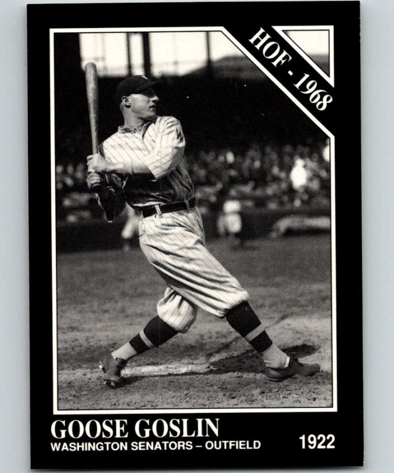 1991 Conlon Collection #62 Goose Goslin HOF NM Washington Senators  Image 1