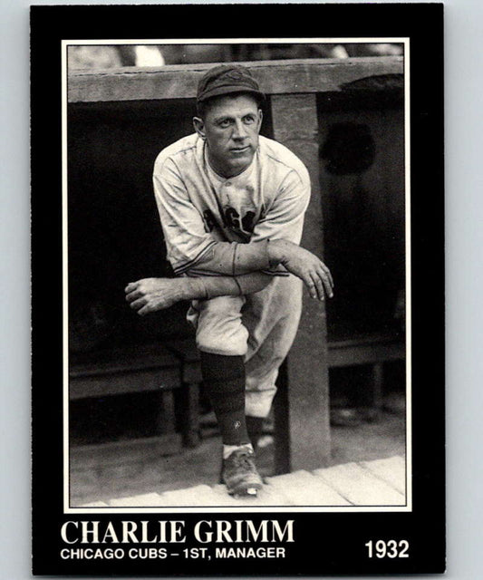 1991 Conlon Collection #95 Charlie Grimm NM Chicago Cubs  Image 1