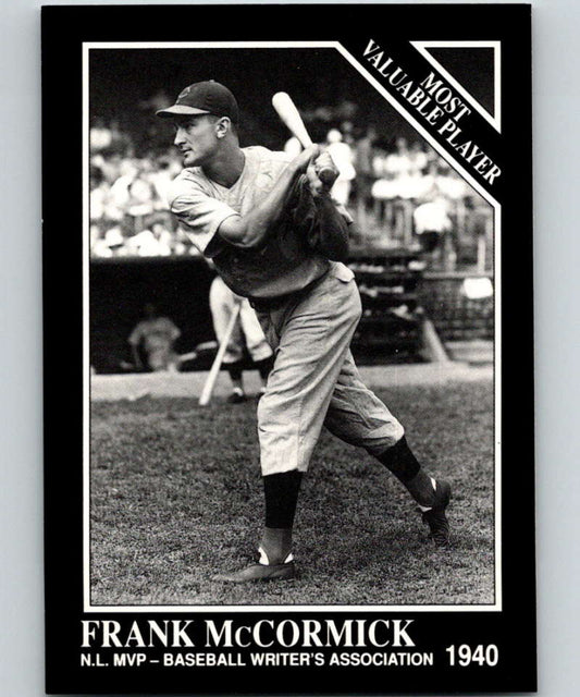 1991 Conlon Collection #306 Frank McCormick MVP NM Cincinnati Reds  Image 1