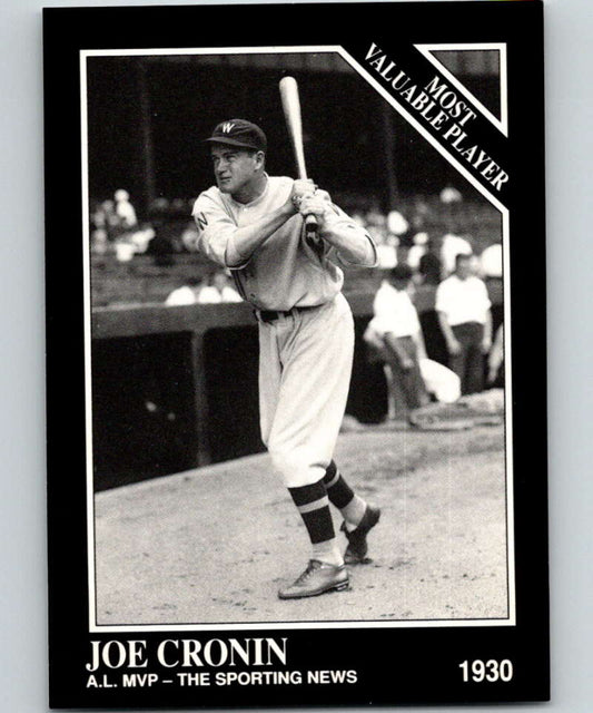 1991 Conlon Collection #314 Joe Cronin MVP NM Washington Senators  Image 1