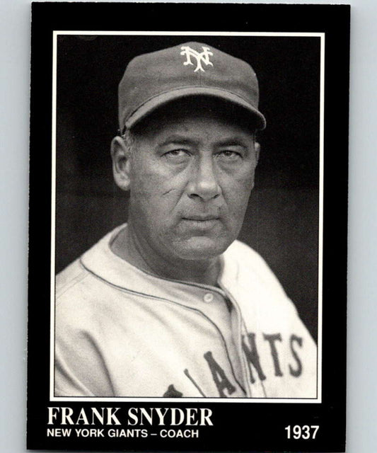 1991 Conlon Collection #232 Frank Snyder NM New York Giants  Image 1