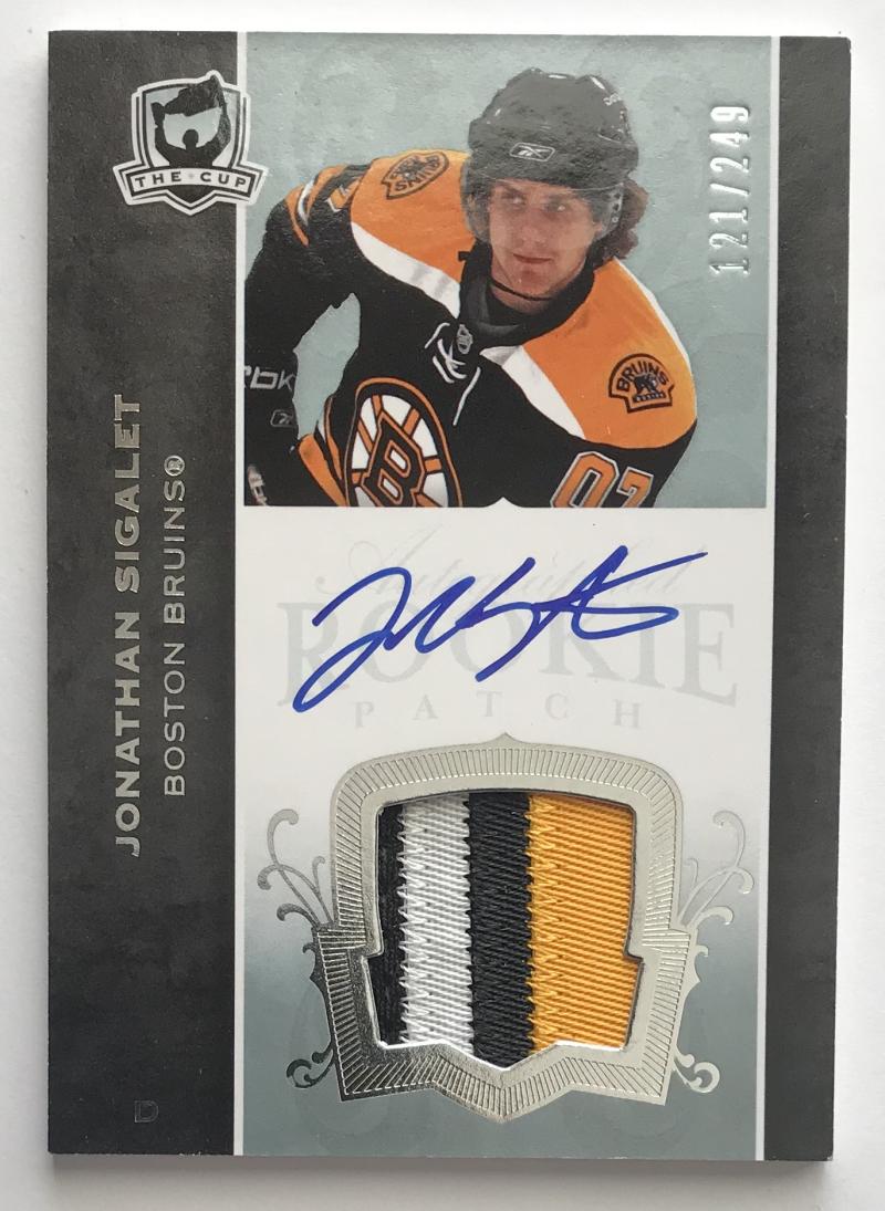 2007-08 The Cup #153 Jonathan Sigalet RC Rookie Auto 121/249 Patch 06964 Image 1