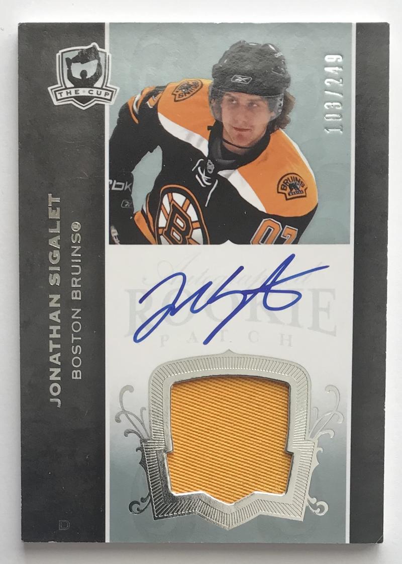 2007-08 The Cup #153 Jonathan Sigalet RC Rookie Auto 103/249 Patch 06965 Image 1