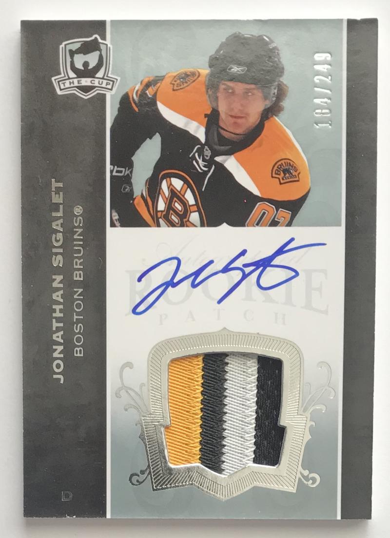 2007-08 The Cup #153 Jonathan Sigalet RC Rookie Auto 184/249 Patch 06966 Image 1