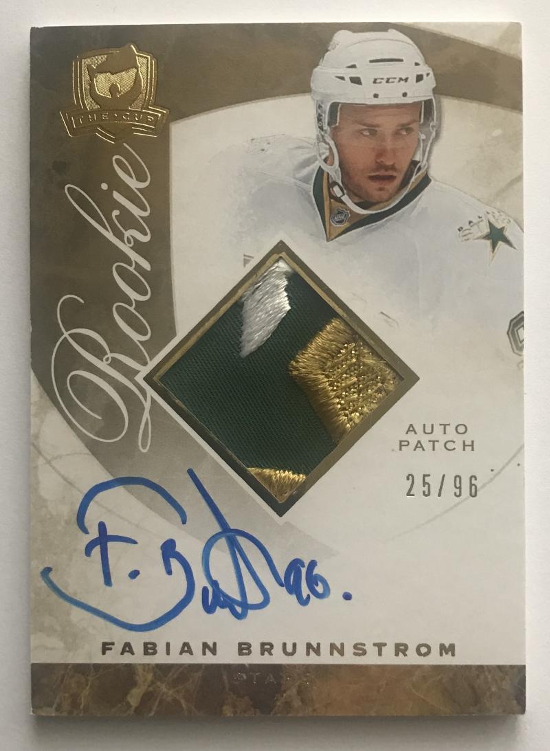 2008-09 The Cup Gold #96 Fabian Brunnstrom RC Rookie Auto 25/96 Patch 06997