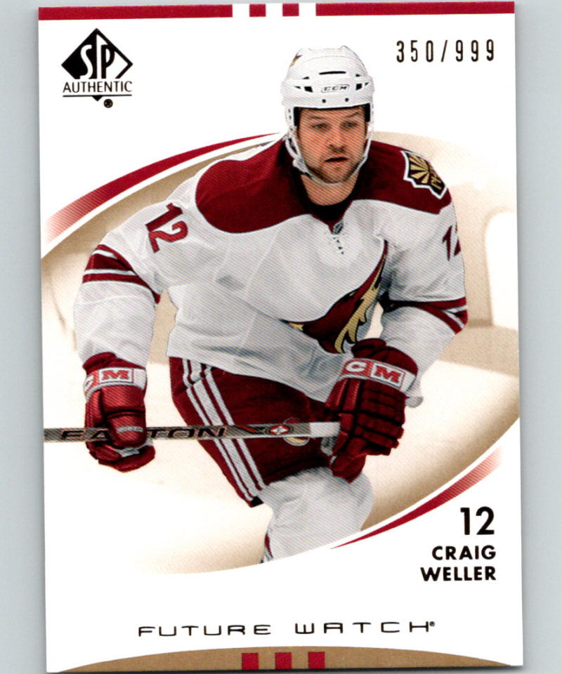 2007-08 SP Authentic #184 Craig Weller MINT Rookie 350/999 RC 07019 Image 1