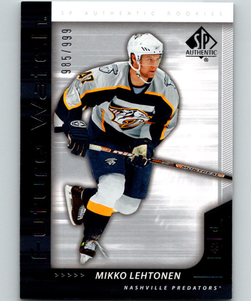 2006-07 SP Authentic #235 Mikko Lehtonen NM-MT Rookie 985/999 RC 07043 Image 1