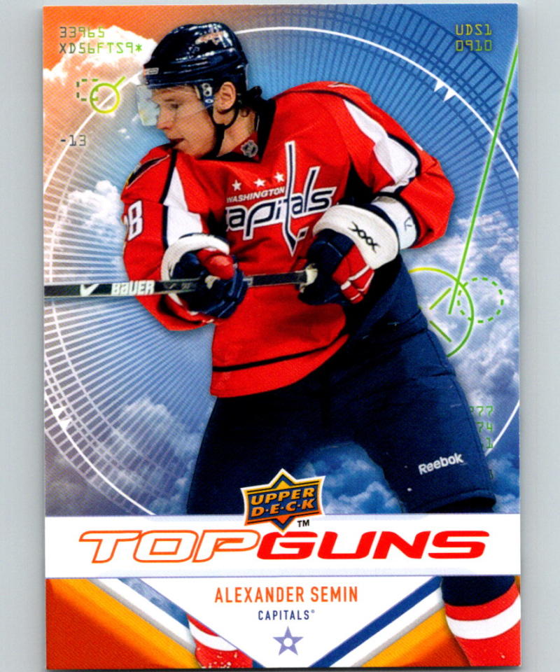 2009-10 Upper Deck Top Guns #TG1 Alexander Semin Capitals 07054 Image 1