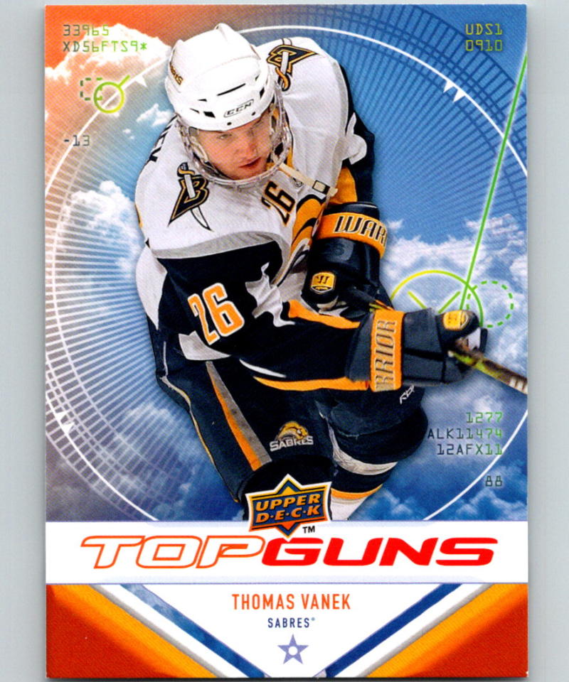 2009-10 Upper Deck Top Guns #TG6 Thomas Vanek Sabres 07055 Image 1