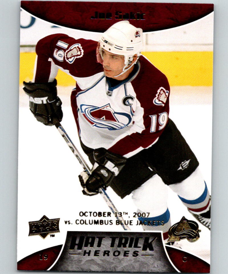 2008-09 Upper Deck Hat Trick Heroes #HT4 Joe Sakic 07057 Image 1