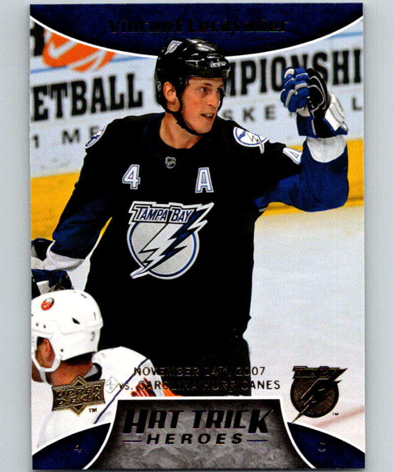 2008-09 Upper Deck Hat Trick Heroes #HT8 Vincent Lecavalier 07058 Image 1