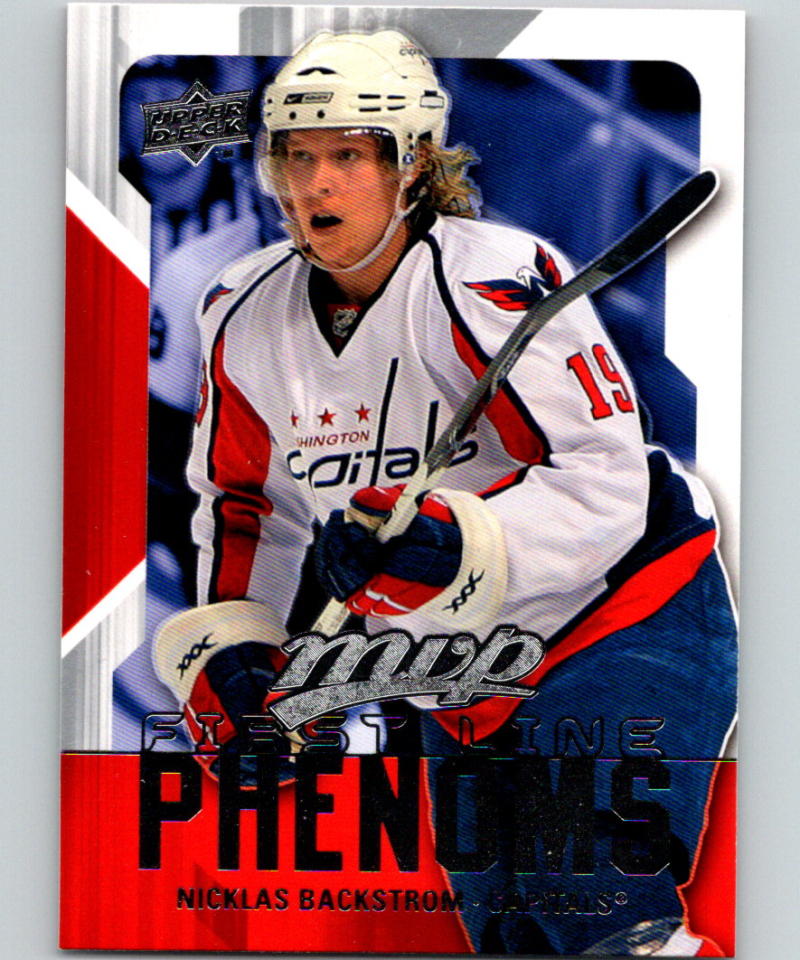 2008-09 Upper Deck MVP First Line Phenoms #FL7 Nicklas Backstrom 07066 Image 1