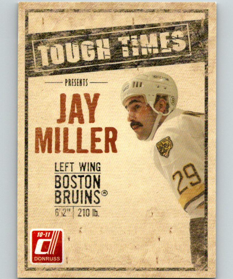 2010-11 Donruss Tough Times #8 Jay Miller Bruins 07127