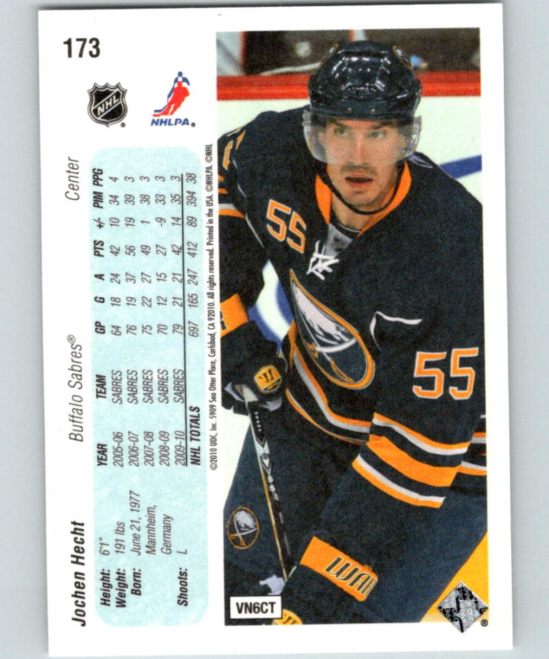 2010-11 Upper Deck 20th Anniversary Variation #173 Jochen Hecht 07128 Image 2