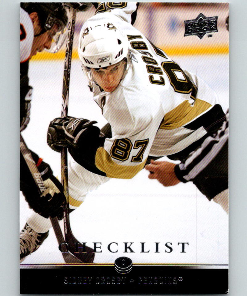 2007-08 Upper Deck #200 Sidney Crosby Check List 07130 Image 1