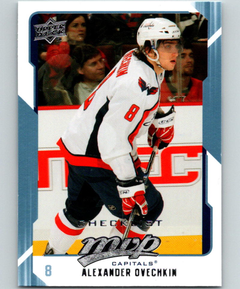 2008-09 Upper Deck MVP #300 Alexander Ovechkin Check List 07138 Image 1