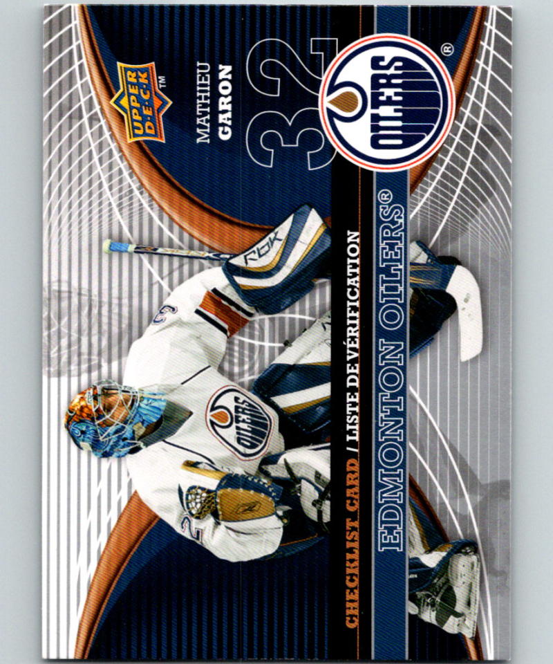 2008-09 Upper Deck McDonald's Canadian Goalie Checklist Mathieu Garon 07139 Image 1