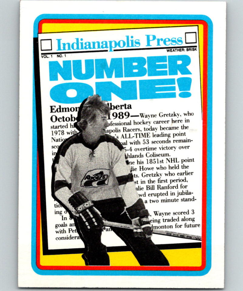 1990-91 Topps #1 Wayne Gretzky MINT Los Angeles Kings 07187 Image 1