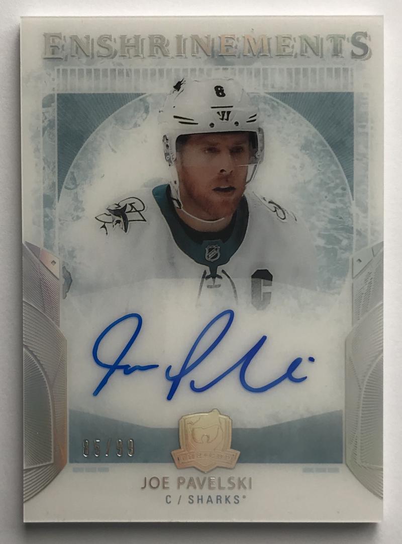 2017-18 Upper Deck The Cup Enshrinements #EJP Joe Pavelski 85/99 Auto 07192