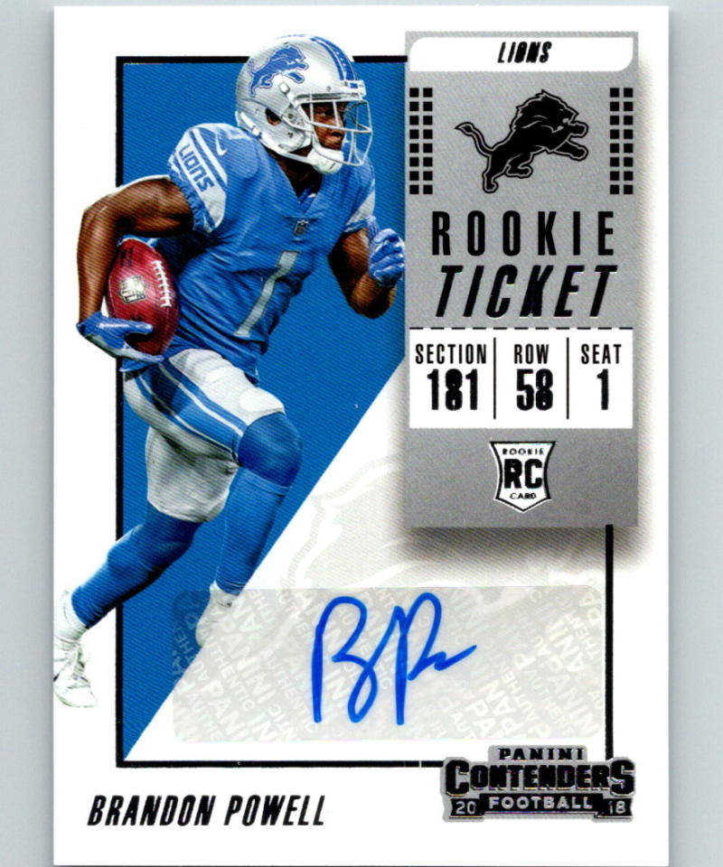 2018 Panini Contenders Rookie Ticket #324 Brandon Powell Auto RC 07200