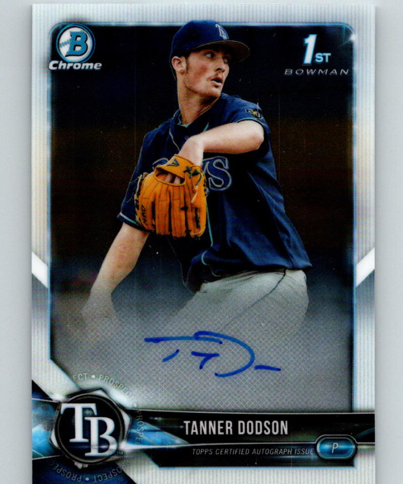 2018 Bowman Draft Chrome Autographs #CDA-TD Tanner Dodson Auto 07201 Image 1