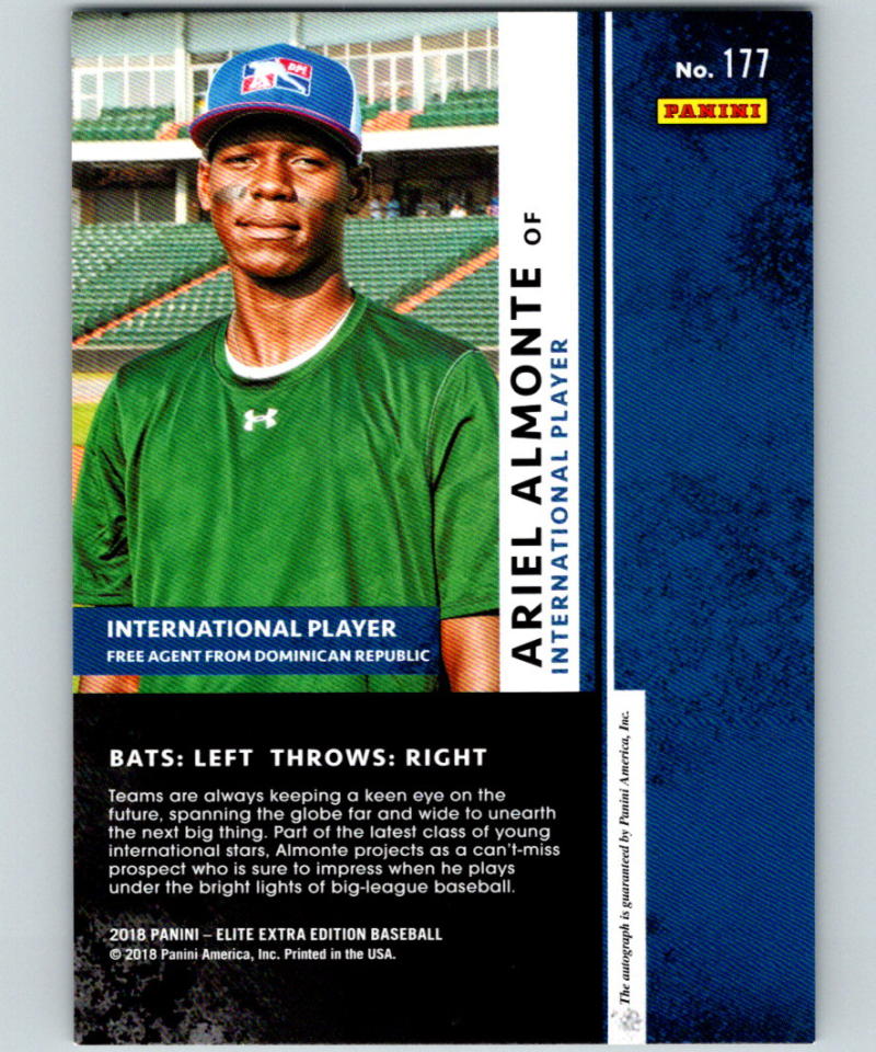2018 Panini Elite Extra Edition Autographs #177 Ariel Almonte Auto 07204