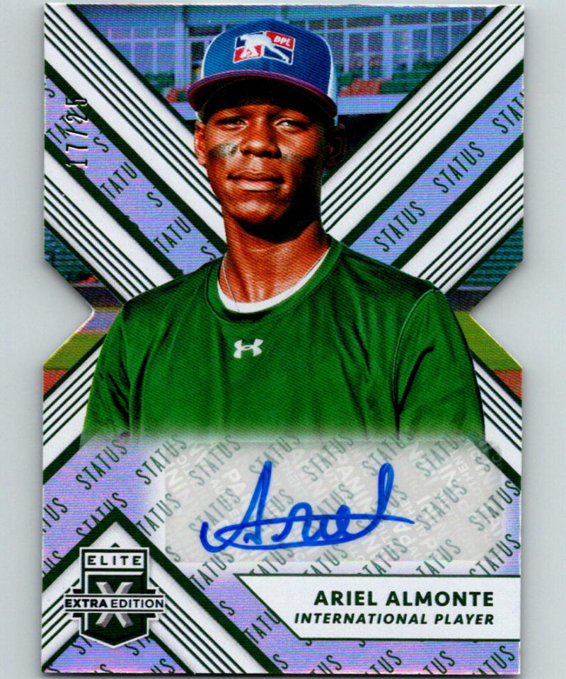 2018 Panini Elite Extra Edition Die Cut Emerald Ariel Almonte 17/25 Auto 07208