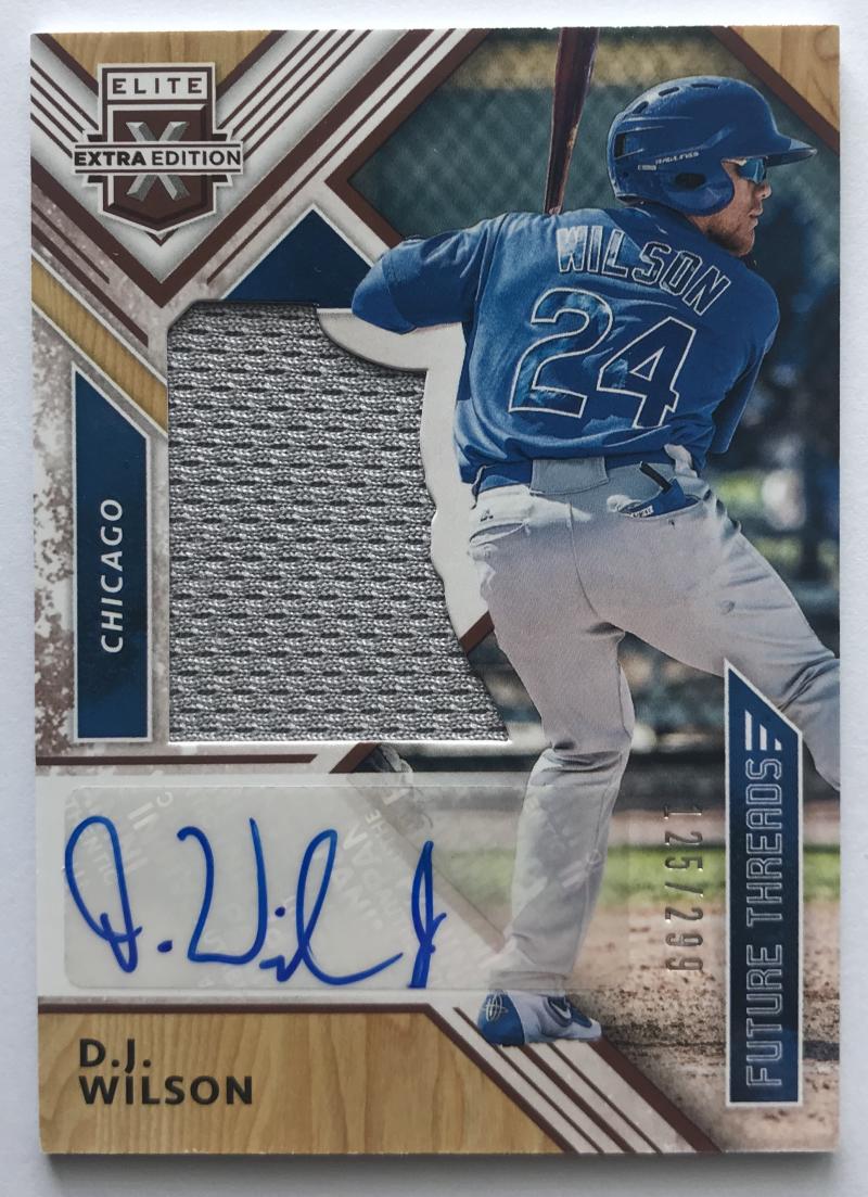 2018 Panini Elite Extra Edition Future Threads Silhouette D.J. Wilson 125/299 Auto 07234 Image 1