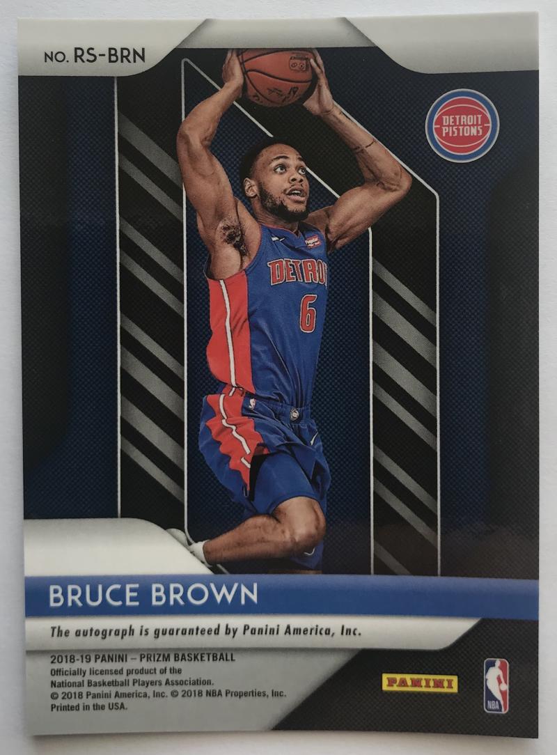 2018-19 Panini Prizm Rookie Signatures #36 Bruce Brown MINT Auto 07249
