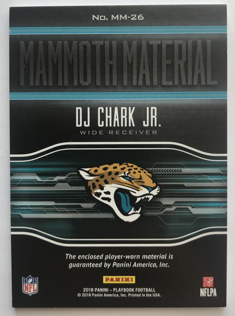 2018 Panini Playbook Mammoth Material #26 DJ Chark Jr. 144/199 07253