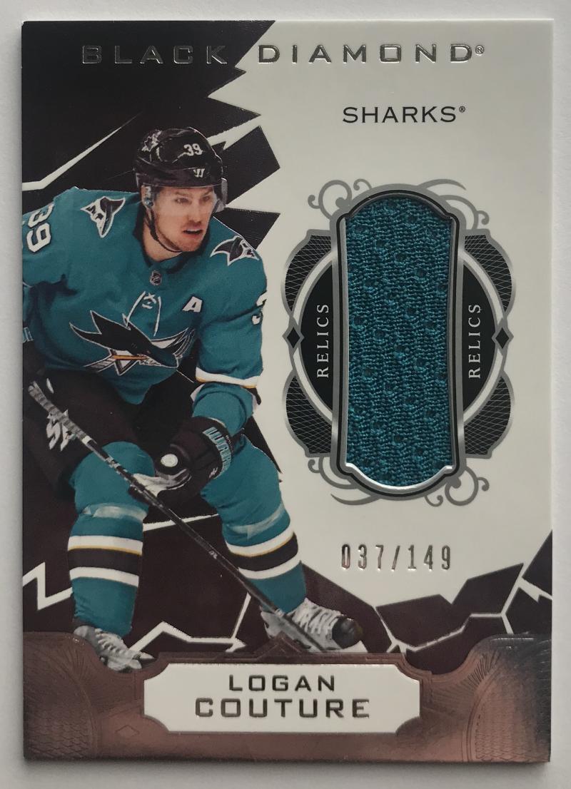 2018-19 Upper Deck Black Diamond Relics Logan Couture 37/149 07258
