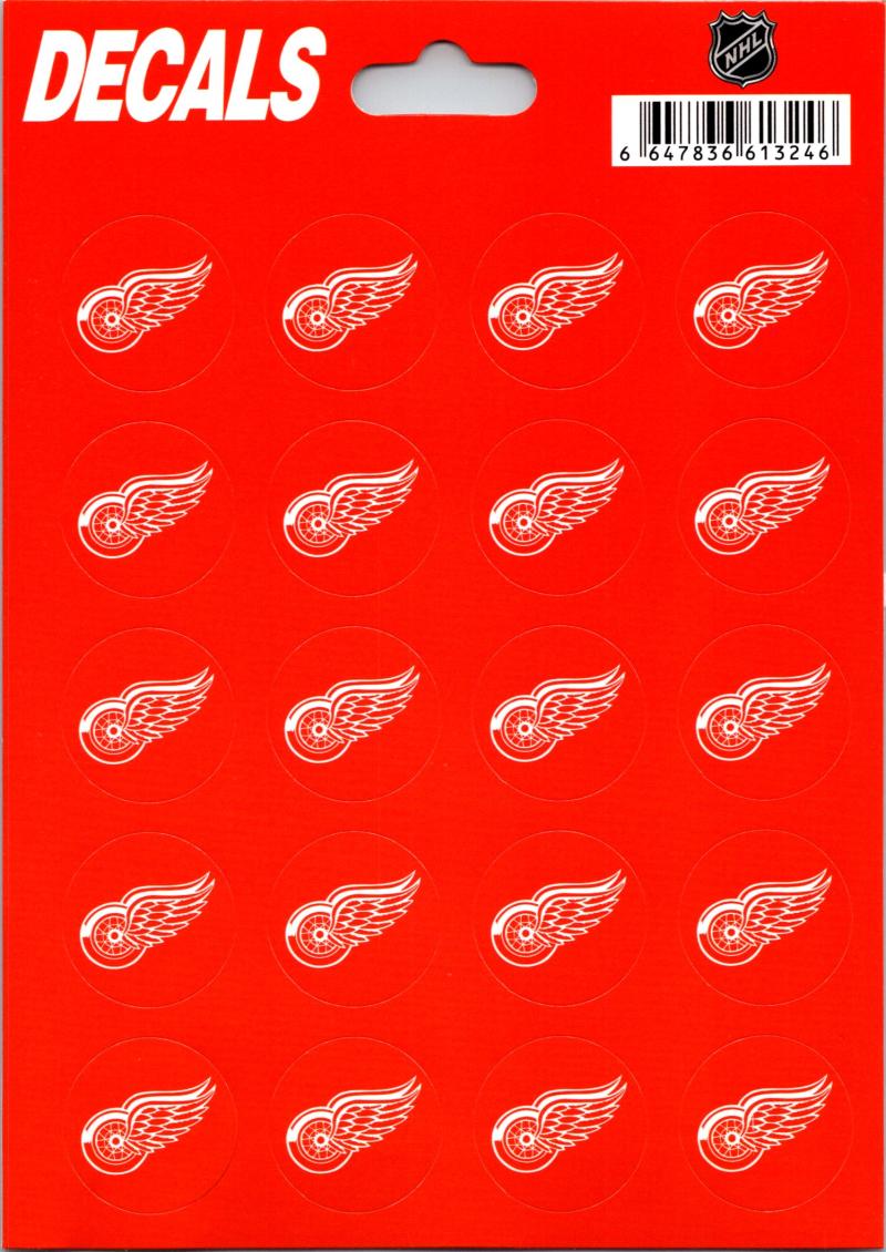 Detroit Red Wings Vinyl Sticker Sheet 5"x7" Decals - 1" Round x20