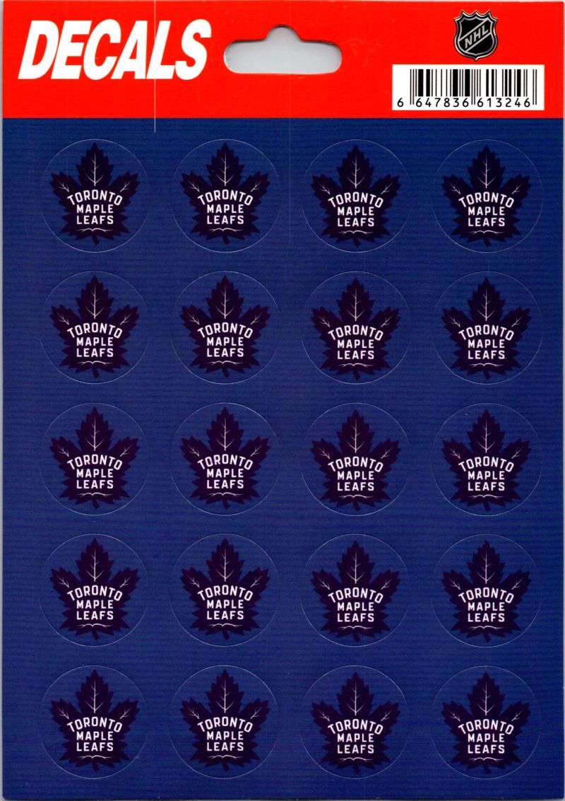 Toronto Maple Leafs Vinyl Sticker Sheet 5"x7" Decals - 1" Round x20