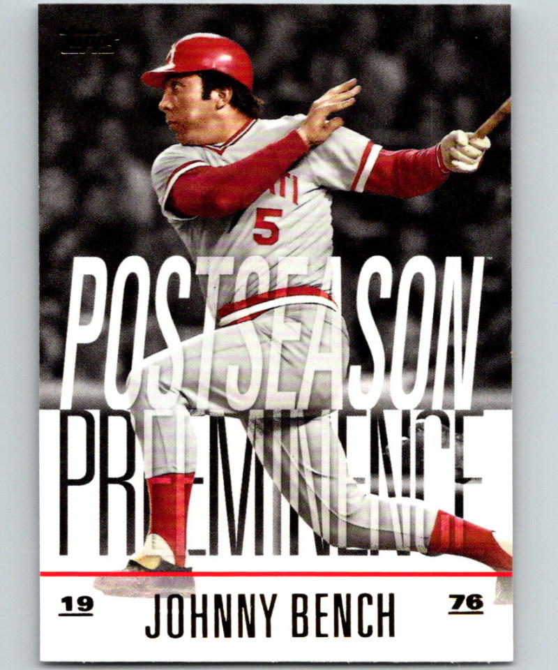 2018 Topps Update Postseason Preeminence #PO-1 Johnny Bench MINT 07374