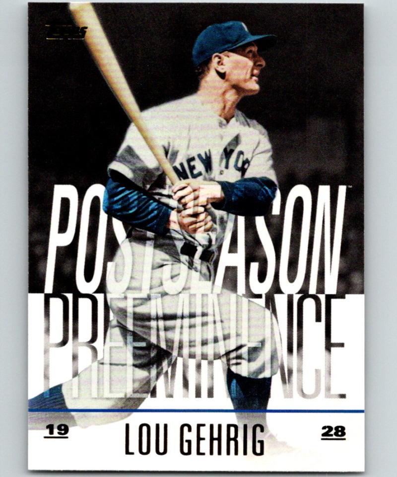 2018 Topps Update Postseason Preeminence #PO-2 Lou Gehrig MINT 07375 Image 1