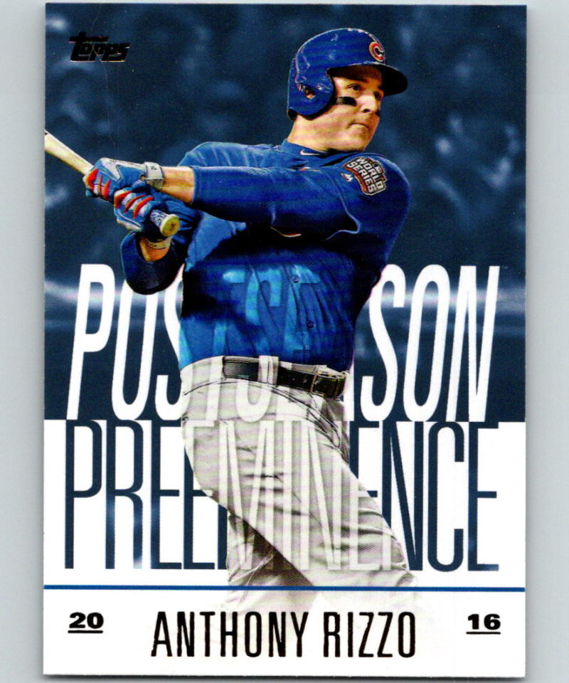 2018 Topps Update Postseason Preeminence Blue #PO-25 Anthony Rizzo 07391 Image 1