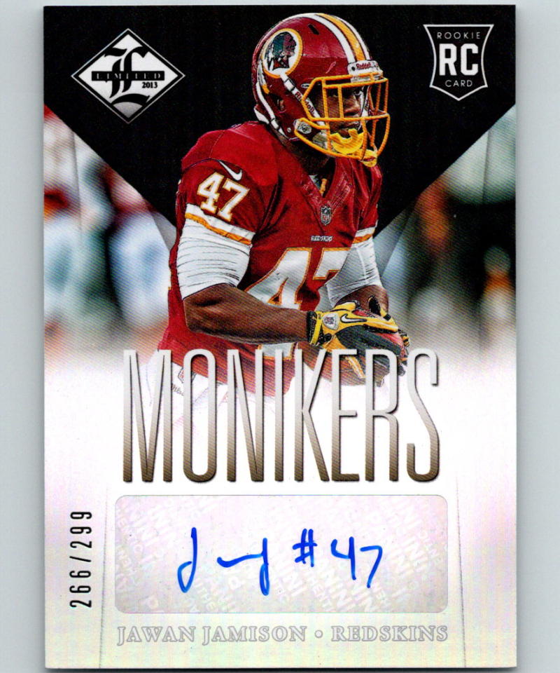 2013 Panini Limited Monikers Silver Jawan Jamison 266/299 Auto RC 07436 Image 1