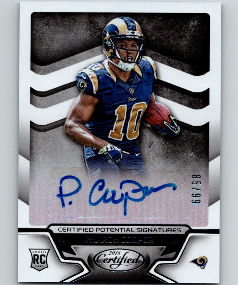 2016 Panini Certified Potential Mirror Signatures Pharoh Cooper Auto 66/99 RC 07437 Image 1
