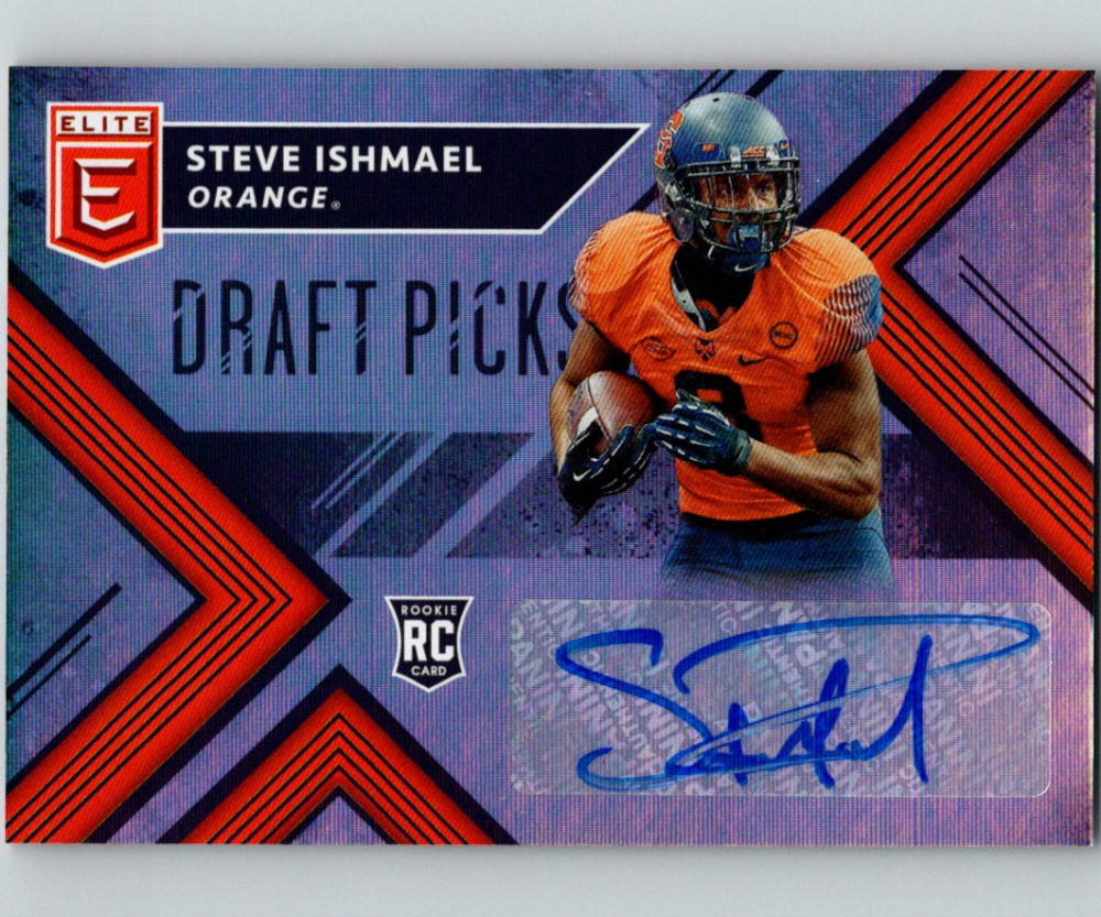 2018 Panini Elite Draft Picks Autographs Steve Ishmael Auto RC 07441